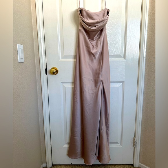 Birdy Grey Mia Dress Satin Taupe - Picture 3 of 8